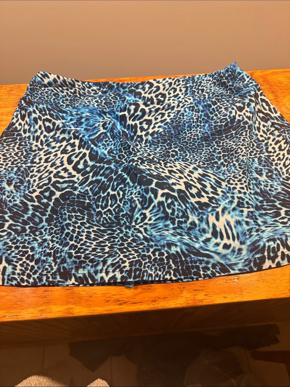 Blue Animal Print Mini Skort - Women